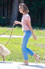 AUBREY PLAZA Out with Her Dogs in Los Feliz 07/17/2021