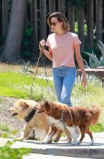 AUBREY PLAZA Out with Her Dogs in Los Feliz 07/17/2021
