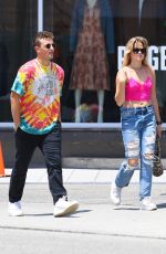 AVA PHILLIPPE on a Lunch Date with Her Boyfriend in Los Angeles 07/27/2021