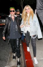 AVRIL LAVIGNE and Mod Sun at BOA Steakhouse in West Hollywood 07/08/2021