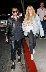 AVRIL LAVIGNE and Mod Sun at BOA Steakhouse in West Hollywood 07/08/2021