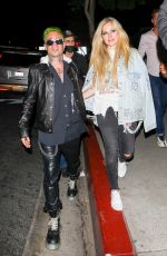 AVRIL LAVIGNE and Mod Sun at BOA Steakhouse in West Hollywood 07/08/2021