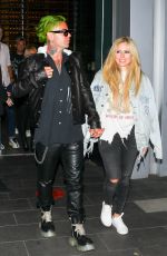 AVRIL LAVIGNE and Mod Sun at BOA Steakhouse in West Hollywood 07/08/2021