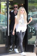 AVRIL LAVIGNE and Mod Sun Out for Coffee in Malibu 07/08/2021