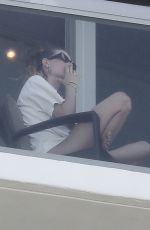 BEHATI PRINSLOO and Adam Levine at Her Hotel Balcony in Miami 07/02/2021