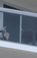 BEHATI PRINSLOO and Adam Levine at Her Hotel Balcony in Miami 07/02/2021