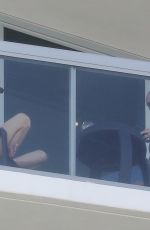 BEHATI PRINSLOO and Adam Levine at Her Hotel Balcony in Miami 07/02/2021