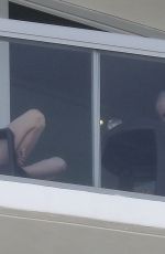 BEHATI PRINSLOO and Adam Levine at Her Hotel Balcony in Miami 07/02/2021