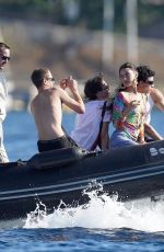 BELLA HADID and Marc Kalman Out Kssing in French Riviera 07/10/2021