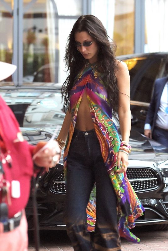 BELLA HADID Arrives at Her Hotel in Cannes 07/12/2021