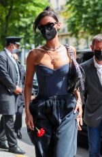 BELLA HADID Arrives at Her Hotel in Paris 07/07/2021