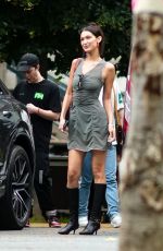 BELLA HADID Arrives at Off-White Fall/Winter 2021/2022 Show at Paris Fashion Week 07/04/2021