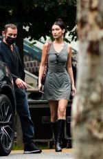 BELLA HADID Arrives at Off-White Fall/Winter 2021/2022 Show at Paris Fashion Week 07/04/2021