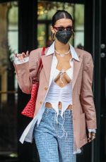 BELLA HADID Leaves George IV Hotel in Paris 07/01/2021