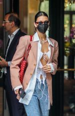 BELLA HADID Leaves George IV Hotel in Paris 07/01/2021