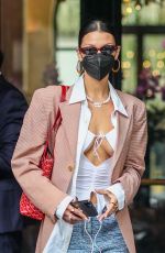 BELLA HADID Leaves George IV Hotel in Paris 07/01/2021