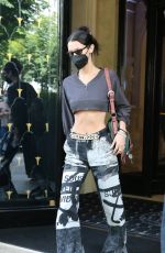 BELLA HADID Leaves Her Hotel in Paris 07/04/2021