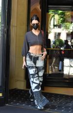 BELLA HADID Leaves Her Hotel in Paris 07/04/2021