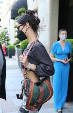 BELLA HADID Leaves Her Hotel in Paris 07/04/2021
