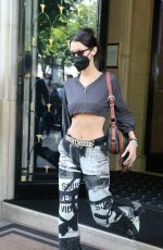 BELLA HADID Leaves Her Hotel in Paris 07/04/2021