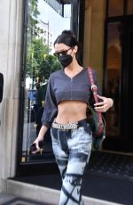 BELLA HADID Leaves Her Hotel in Paris 07/04/2021
