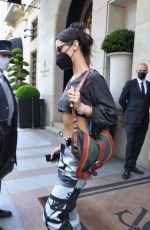 BELLA HADID Leaves Her Hotel in Paris 07/04/2021