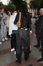 BELLA HADID Returns to Her Hotel in Paris 06/30/2021