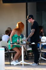 BELLA THORNE and Benjamin Mascolo Out for Dinner in Cannes 07/17/2021