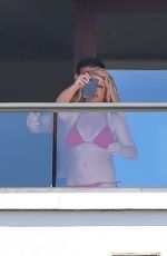 BRITNEY SPEARS in Bikini at a Hotel Balcony in Hawaii 06/30/2021