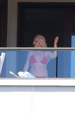 BRITNEY SPEARS in Bikini at a Hotel Balcony in Hawaii 06/30/2021