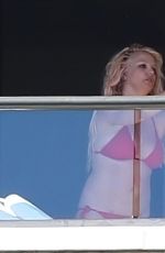 BRITNEY SPEARS in Bikini at a Hotel Balcony in Hawaii 06/30/2021