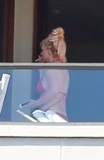 BRITNEY SPEARS in Bikini at a Hotel Balcony in Hawaii 06/30/2021