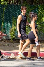 CAMILA CABELLO and Shawn Mendes Out Hiking at a Beverly Hills Park 07/18/2021