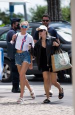 CANDICE SWANEPOEL in Denim Shorts Out in Cannes 07/07/2020