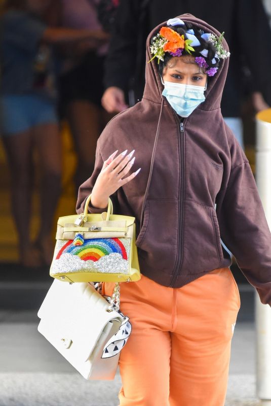 CARDI B Arrives at JFK Airport in New York 07/09/2021