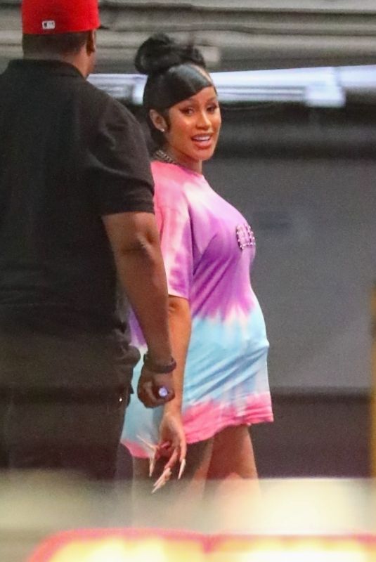 CARDI B Leaves Boa Steakhouse in Los Angeles 07/06/2021