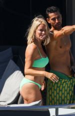 CAROLINE STANBURY in Bikini and Sergio Carrallo on Holiday in Mykonos 07/02/2021