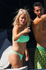 CAROLINE STANBURY in Bikini and Sergio Carrallo on Holiday in Mykonos 07/02/2021