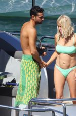 CAROLINE STANBURY in Bikini and Sergio Carrallo on Holiday in Mykonos 07/02/2021