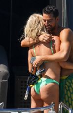 CAROLINE STANBURY in Bikini and Sergio Carrallo on Holiday in Mykonos 07/02/2021