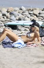 CHARLOTTE MCKINNEY in Bikini at a Beach in Los Angeles 07/05/2021