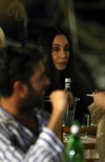 CHER Out for Dinner with Friends in Portofino 07/18/2021