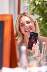 CHIARA FERRAGNI on Terrace of Martinez Hotel in Cannes 07/07/2021