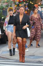 CHRISSY TEIGEN Out and About in New York 07/30/2021