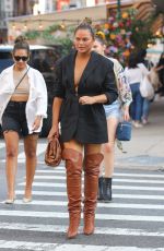 CHRISSY TEIGEN Out and About in New York 07/30/2021