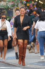 CHRISSY TEIGEN Out and About in New York 07/30/2021