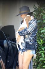 CHRISSY TEIGEN Out with Her New Dog in Santa Monica 07/28/2021