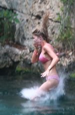 CHRISTINA ANSTEAD in Bikini at a Natural Swimming Hole in Tulum 07/08/2021