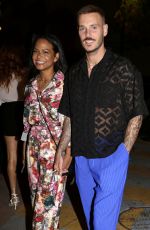 CHRISTINA MILIAN and Matt Pokora at La Gioia Restaurant in Saint-Tropez 07/10/2021