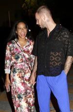 CHRISTINA MILIAN and Matt Pokora at La Gioia Restaurant in Saint-Tropez 07/10/2021